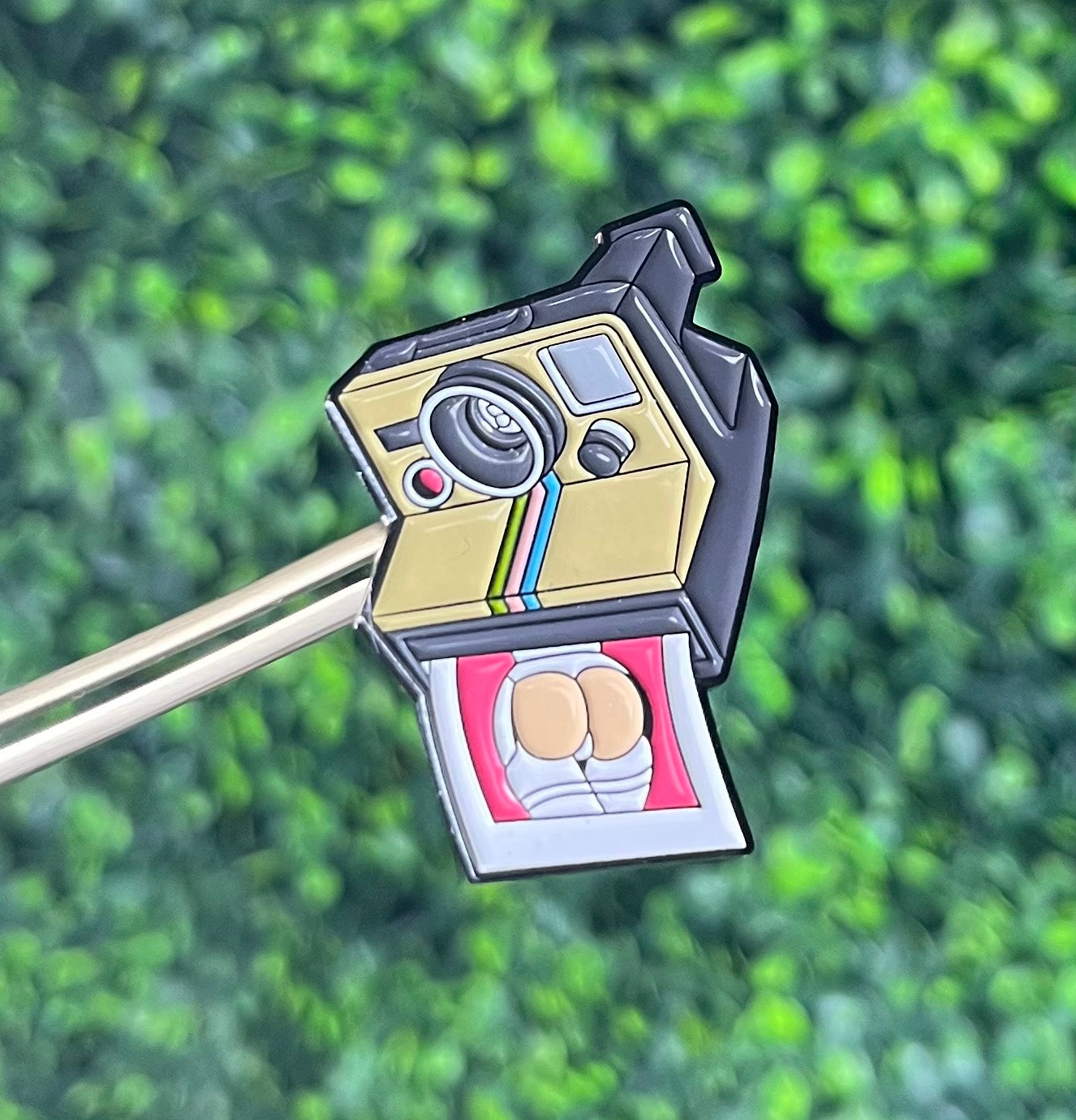 Polaroid Peach Pin