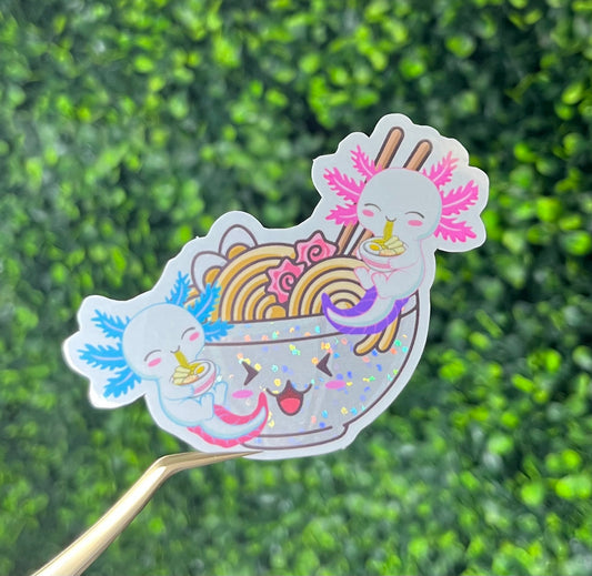 Rice Bowl Axolotl Sticker