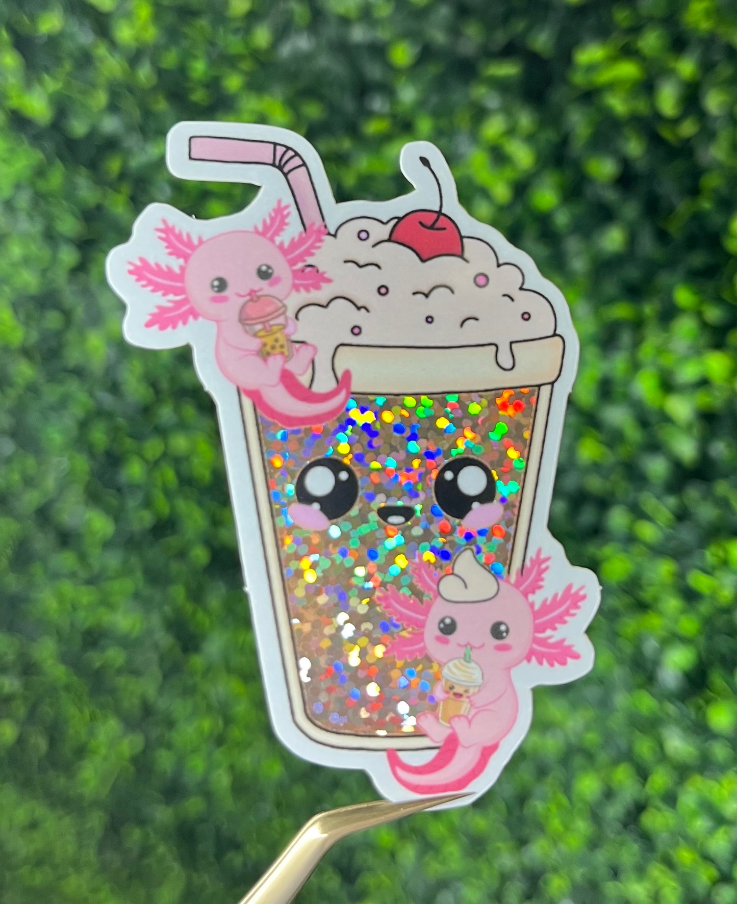 Frappe Axolotl Sticker